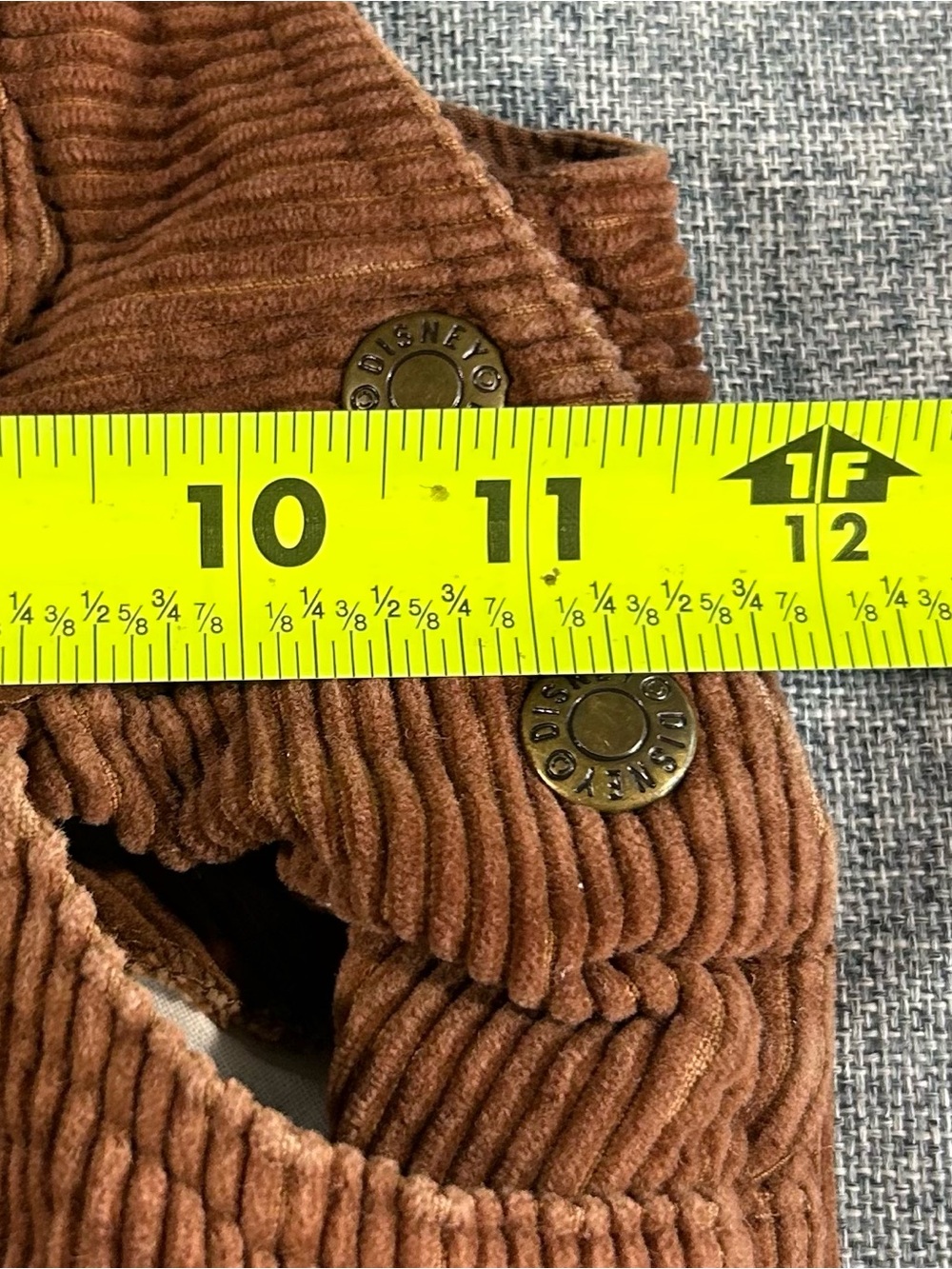 Vintage Disney Brown Corduroy Overalls Winnie the Pooh & Tigger Embroidery - Picture 9 of 10